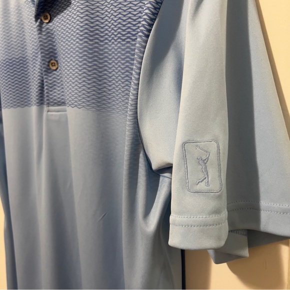 NWOT Official PGA Tour Blue Golf Shirt - Picture 4 of 6